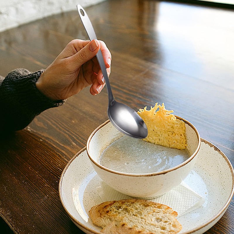HRLORK Slotted Spoon Large 12.8inch/32.5cm Stainless Steel Cooking Spoons Cooking