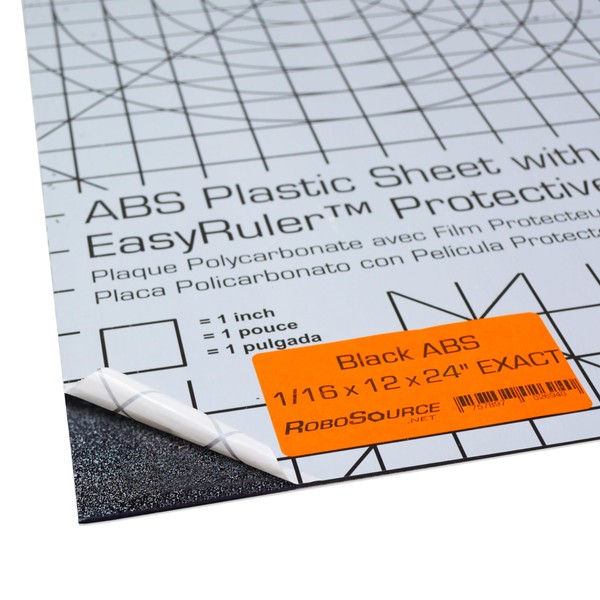 ABS Plastic Sheet 3-pack 12" X 24" X 0.0625" (1/16")