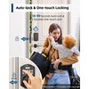 TEEHO TE002L Fingerprint Door Lock with 2 Lever Handles, Keyless