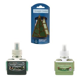 Yankee Candle Winter Woodland Variety Pack - Scent Plug Diffuser Evergreens, Scent Plug Refill Silver Sage & Pine and Holiday Sage Variety Pack