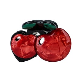 ANBALA Cute Small Claw Clips for Women Cherry Hair Clip Cellulose Acetate Small Hair Clips for Girls, Pack of 1