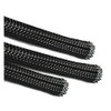 5 Meters, 4mm Braided SLEEVING - Expandable Black Braided Flexible