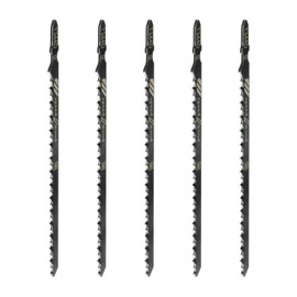 Moicstiy 5Pcs 6 Inch Jigsaw Blades T Shank T344D High Carbon Steel Jig Saw Blade for Quick Cutting Wood