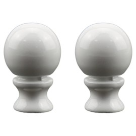 MEETOOT 2PCS 1-1/2 Inch Lamp Finial Oil Rubbed White Steel Ball Knob Lamp Shade Ball Knob Shade Cap Knob Light Trim Finial Lamp Shades Finials Cap Knob Lamp Decoration for Lamp Harp Stand