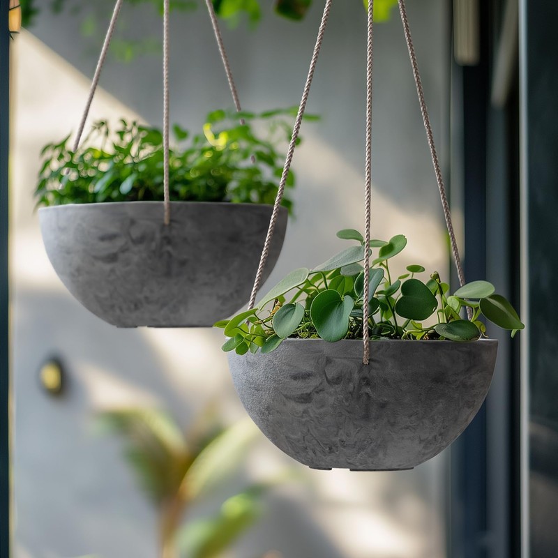 LA JOLIE MUSE Hanging Planter Flower Plant Pots - 9.84