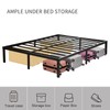 Wulanos King Size Bed Frame with Steel Slats Support, Sturdy