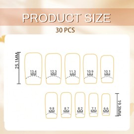 GlamRays Long Press On Nails Flowers French Tip False Square False with Stones Design Ombre Glue Sparkly Artificial Nails Long Nail 24 Pieces