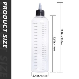 DYTHHN 2Pcs Leak-Proof Tip Cap Oil Applicator Bottle Transparent Squeeze Hair Oil Applicator Bottles Dust-Proof Hair Color Applicator Bottle for Salon Hair Care Coloring