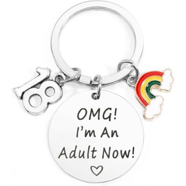 RTBXCOND 18th Birthday Gifts Keyring, Birthday Keychain Friend Birthday Gift Keychain 18th Birthday Gifts Teen Girls Daughter Women personality Keychains﻿