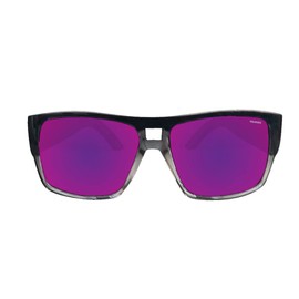 BOMBER Sunglasses for Women with two Tone Crystal Smoke Frame with Pink Polarized Mirror Lens Non Slip Pink Foam Lining- IRE114PMPF