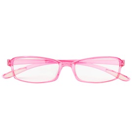 Enix PC Glasses No Degree Blue Light Cut Clear Lens Pink