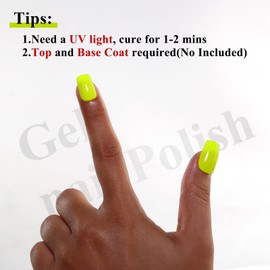 Imtiti Neon Yellow Gel Nail Polish, Yellow UV Gel Polish for Nail Art Soak off UV Led