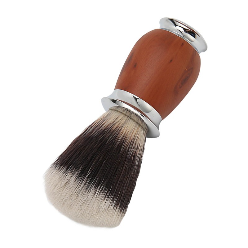 Nylon Men Shaving Brush with Wooden Handle Lightweight Soft for