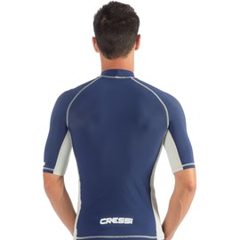 Cressi Men's Lycra Skin Long Sleeve Rash Guard UV Sun Protection (UPF) 50+, Blue, M/3 (38/40)