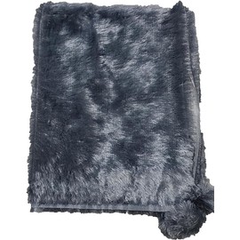 EliteKoopers Grey Faux Fur Wrap Stole for Winter Warm Shawl Stoles Neck Scarf for Girls Women