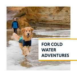 RUFFWEAR Undercoat Dog Water Jacket, Dog Wet Suit for Water-friendly Warmth, Comfortable, Amphibious Jacket for Land and Water with Formfitting Neoprene and Reflective Trim. Size XXS, Aurora Teal
