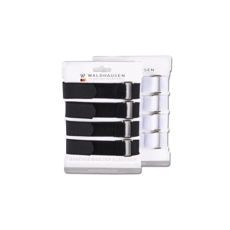 WALDHAUSEN Bandagenhalter auf Karte, 4er Set, schwarz, schwarz