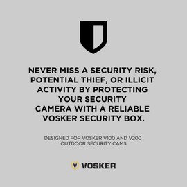 Vosker V100 and V200 Waterproof Outdoor Camera Security Box - Protective Heavy Duty Steel Case | Weather & Animal Resistant with Easy Accessible Panel (150)