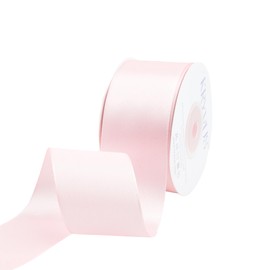 Baby Pink Satin Ribbon 1-1/2 inch X Continuous 25 Yards, Single Face Polyester Ribbon Perfect for Gift Wrapping, Flower Bouquet, Wedding Decor, Crafts, Bow Making, Sewing and More