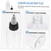 SAFIGLE 20Pcs Translucent Dispenser Bottle Reusable Squeeze Bottles for Liquid