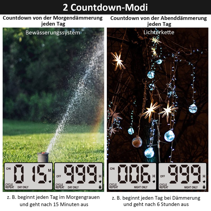 NOVKIT Timer Socket for Outdoor Use with Short/Long Interval Cycle