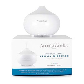 Aromaworks Natural Fragrance Aroma Diffuser - Soft Mood Led Lighting - Fills The Room With A Sensual Fragrance - Suitable For Use With The Aromaworks Essential Oils - Easy To Use - 1 Pc Diffuser