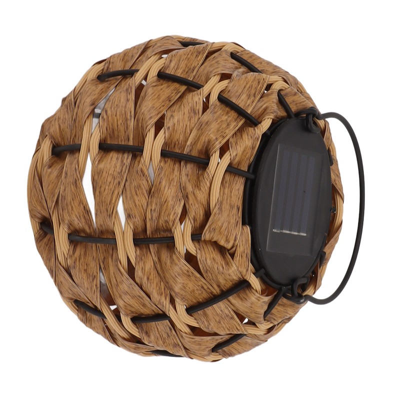 Outdoor Solar Lantern LED Waterproof Hollowed Rattan Ball Solar Hanging