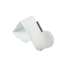 dekondo 2 x Window Hooks / Decorative Hooks for Curtain Rods / Curtain Rods / Panel Curtains (Can be Attached Both Side and Top) (15-20 mm Window Thickness, White)