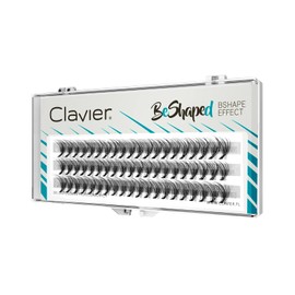 Clavier False Eyelashes in Tufts B-Curl | 10 Eyelashes in a Tuft | Various Lengths from 6 to 14 mm | Natural Looking, for a Multidimensional Effect (8-10-12 mm)