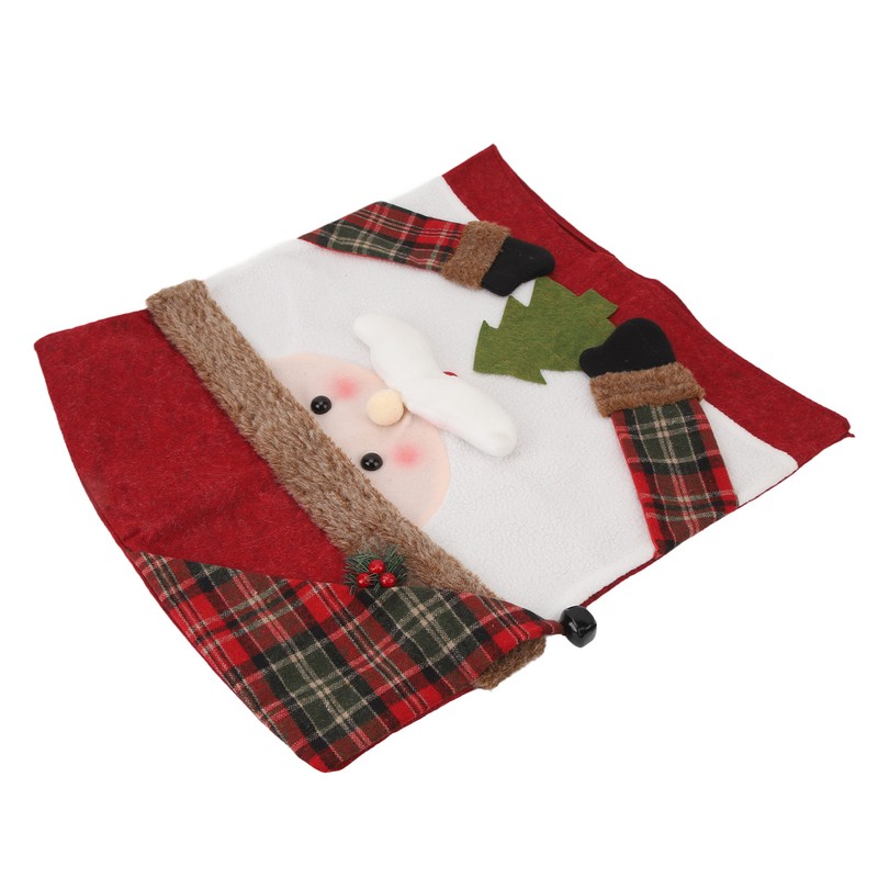 Xmas Dinner Chair Back Covers Easy To Install Soft Anti