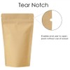 RIGHTPAK Kraft Paper Bag with Resealable Zipper - Stand Up