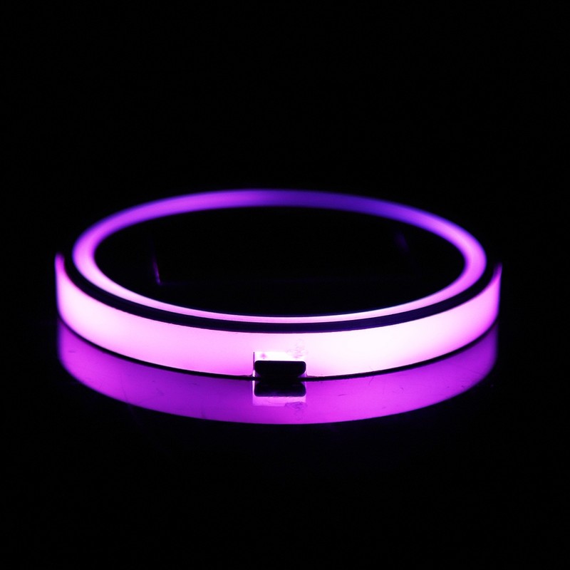 2pcs Solar LED Cup Pad Holder RGB 7 Colors Lights