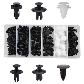 6 Types of Push Rivets, 100 pcs, Plastic Rivet Clip, Bumper Clip, Fastener, Retainer, Rivet Set, For Fixing Automotive Rivets, Includes Storage Box, For Yota, Honda, NISSAN (Nissan), Suzuki, Mazda,
