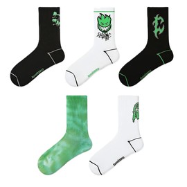 5 Packs Novelty Casual Cotton Socks with Designs For Men, Breathable, Colorful Patterned Daily Dress Socks for Men (Colorful)