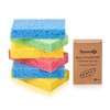 Temede Cellulose Sponges,Heavy Duty Scrub Sponges,Non-Scratch Kitchen Sponges for Dish,Colorful