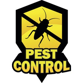 Pest Control Geometric Cartoon Icon Vinyl Sticker (2" Tall)