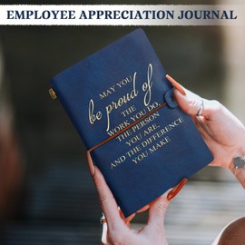 Kosiz 6 Pack Thank You Gifts Leather Journals Bulk Inspirational Notebooks Pocket Notepads Appreciation Gifts for Employee Vet Tech Medical Assistant Christmas Coworker Teacher Volunteer (Fresh Color)