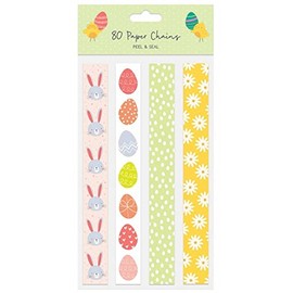 Tallon International Easter Room Decorations, Banners, Garlands - 80 Paper Chains / 4 Designs