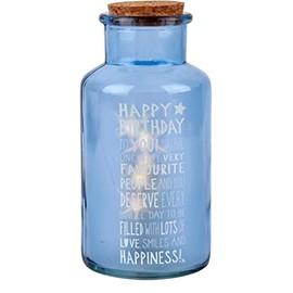 Message of Love Light Up Jar Happy Birthday Unisex | Home Décor | 2 x AA