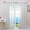 ESLIR Curtains with Eyelets Burnout Window Curtain Transparent Eyelet Curtain