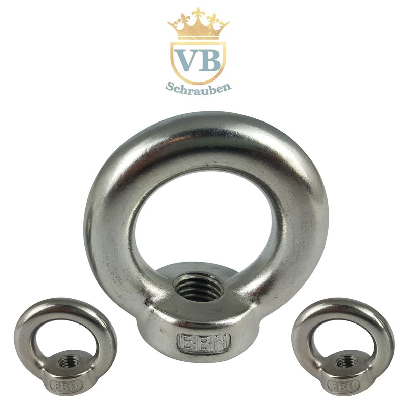 Ring Nuts M6 Stainless Steel A2 V2A VA Rust-Proof Set