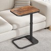Kitstorack TV Tray Table, Adjustable Height & Flip-Top & Rounded