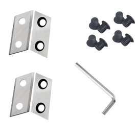 4 PCS Wood Chipper Blades Compatible with LawnMaster FD1503 Yeryork Eco ES1600 McCulloch MCS2001, Replaceable Double-Sided Shredder Knives