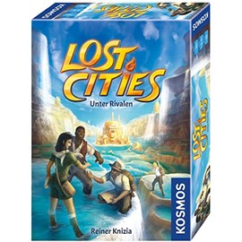 KOSMOS 690335 Lost Cities - Unter Rivalen, Abenteuerspiel für 2 - 4 Personen ab 10 Jahre, Bieten und Gewinnen, Mitbringspiel, Familienspiel, Gesellschaftsspiel, Reisespiel, Geschenk, Mitbringsel