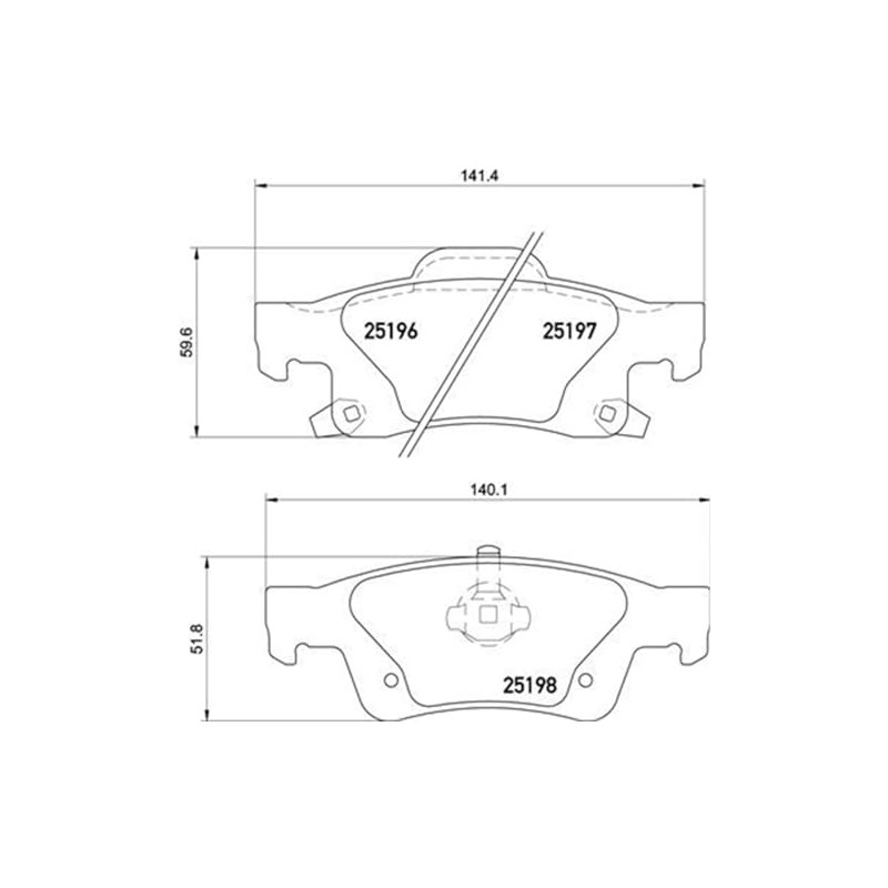 Brembo Balata (LOW-MET) P37016 Jeep Grand Cherokee 2011-2021