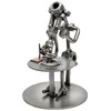 STEEMO Screw Man Microscope Laboratory Gift Metal Art Decorative Figure,