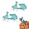 2 Pcs Pizza Cutter Creative Bike Stainless Steel Pizza Wheel