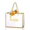 A neige Gift Bag with Gold Ribbon