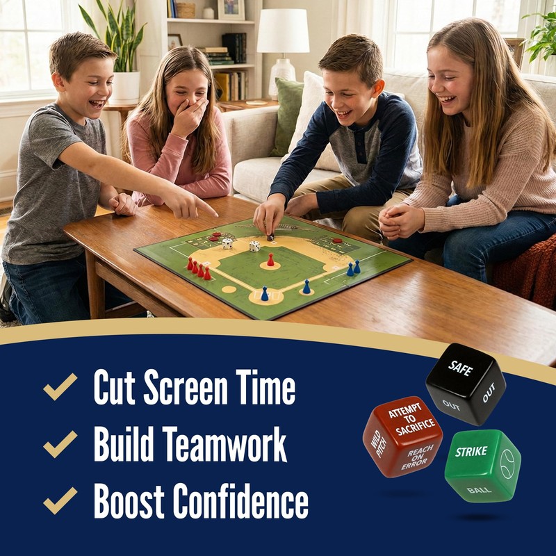 What About Baseball Board Game, Baseball Games for Kids and