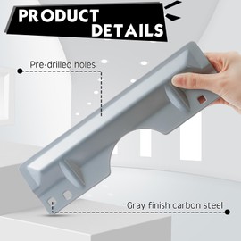 Landhoow 3 x 11" Latch Guard Plate Cover Iron Latch Guard Security Plate Door Security Strike Plate Latch Protector, Against Forced Entry Easy to Install(2 Pcs)